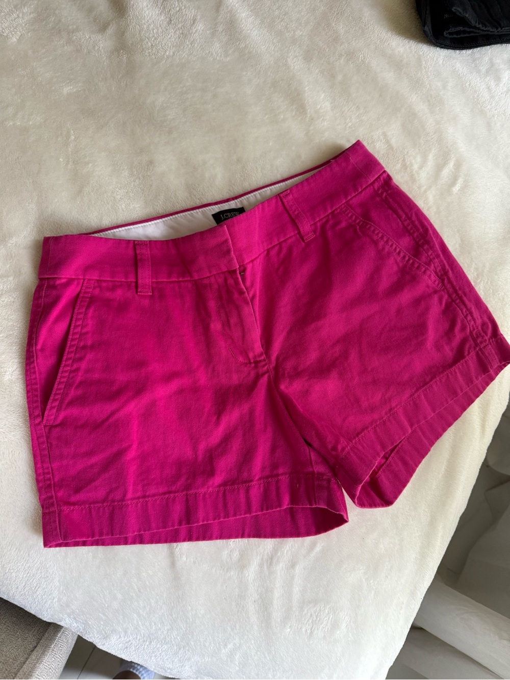 J. Crew Fuchsia High-Rise Cotton Shorts